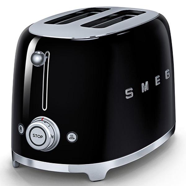 Тостер SMEG TSF01BLEU на 2 ломтика, черный