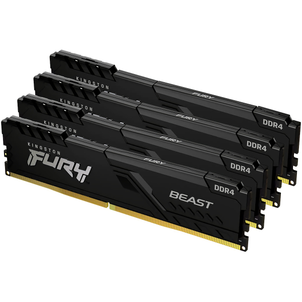 Оперативная память 16Gb DDR4 3200MHz Kingston Fury Beast (KF432C16BBK4/16) (4x4Gb KIT)