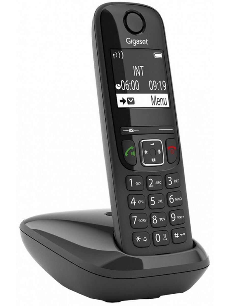 Р/Телефон Dect Gigaset AS690 RUS SYS черный АОН