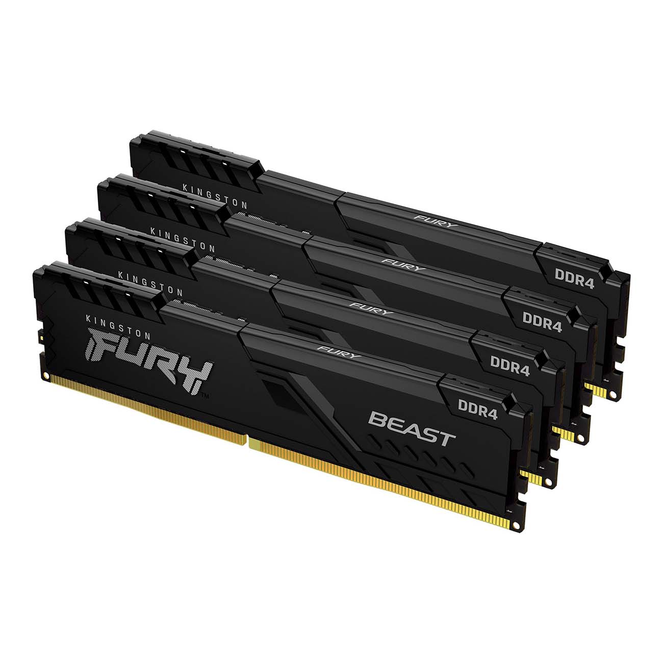Оперативная память 64Gb DDR4 3200MHz Kingston Fury Beast Black (KF432C16BB1K4/64) (4x16Gb KIT)