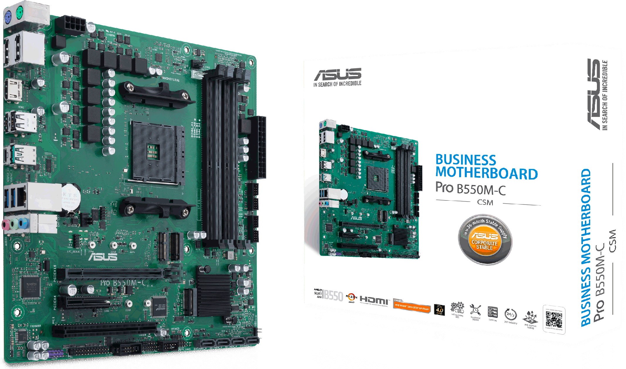 Материнская плата ASUS PRO B550M-C/CSM; 90MB15Q0-M0EAYC