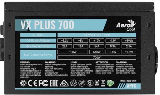 Блок питания 700W AeroCool VX-700 PLUS