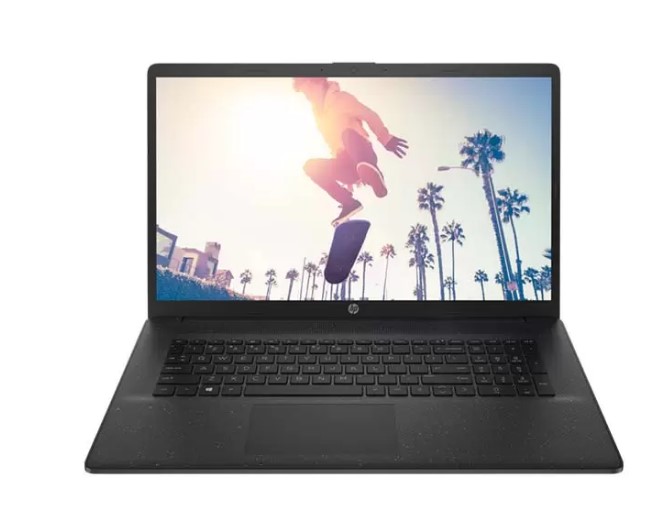 Ноутбук  HP17-cp0004ny 17.3"/AMD Ryzen 7 5700U(1.8Ghz)/8Gb/512Gb  /41WHr/Jet black/W11 + EN kbd