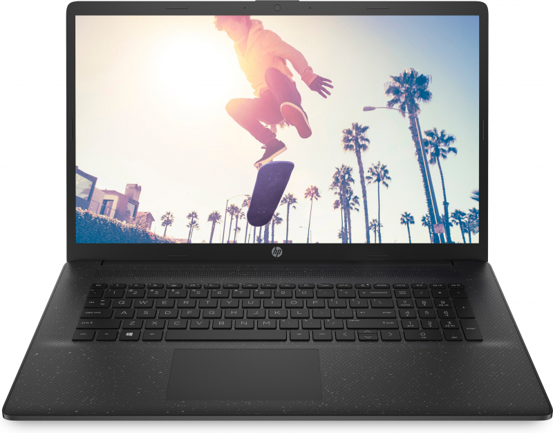 Ноутбук  HP17-cp0004ny 17.3"/AMD Ryzen 7 5700U(1.8Ghz)/8Gb/512Gb  /41WHr/Jet black/W11 + EN kbd