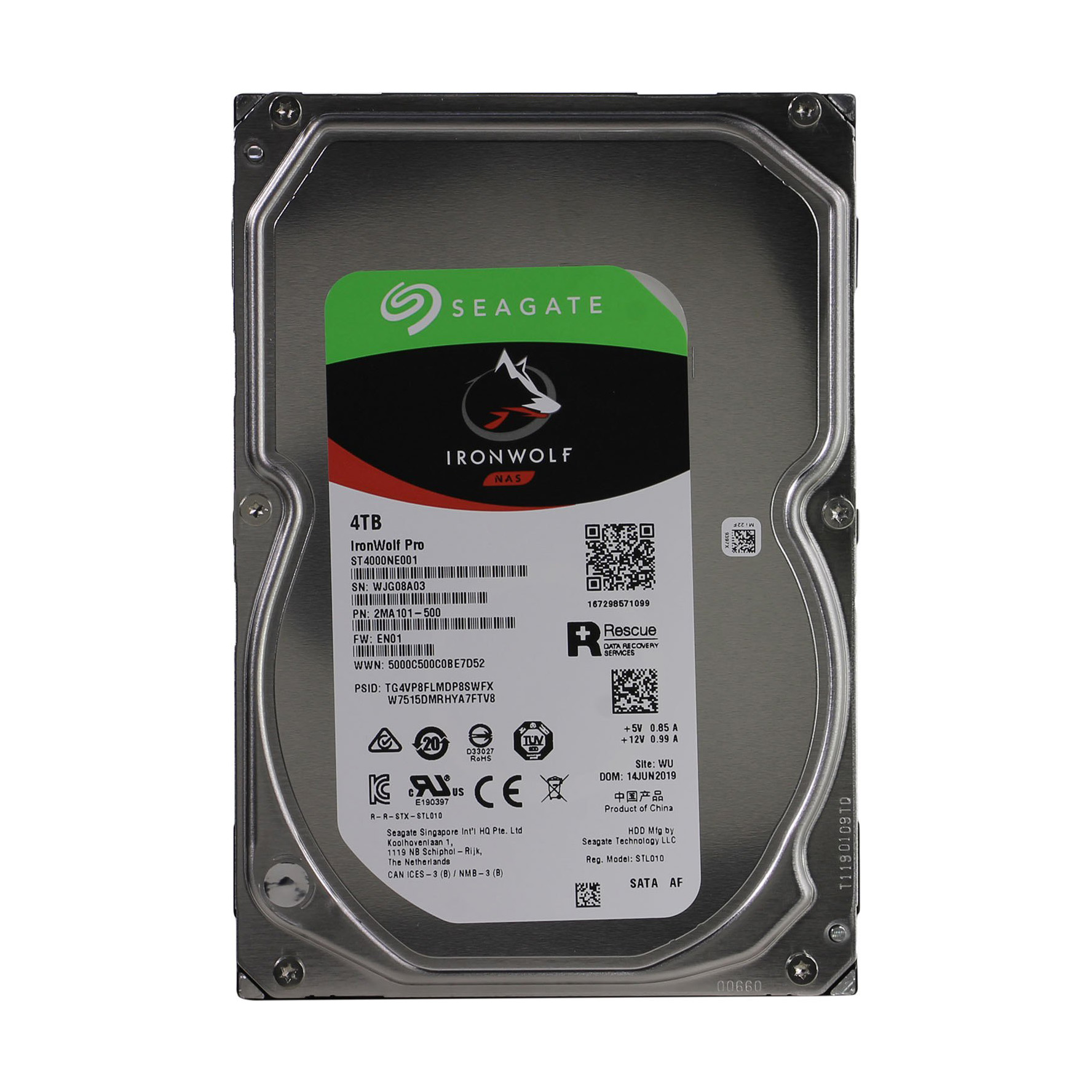 Жесткий диск Seagate Original SATA-III 4Tb ST4000NE001 NAS Ironwolf Pro (7200rpm) 256Mb 3.5"