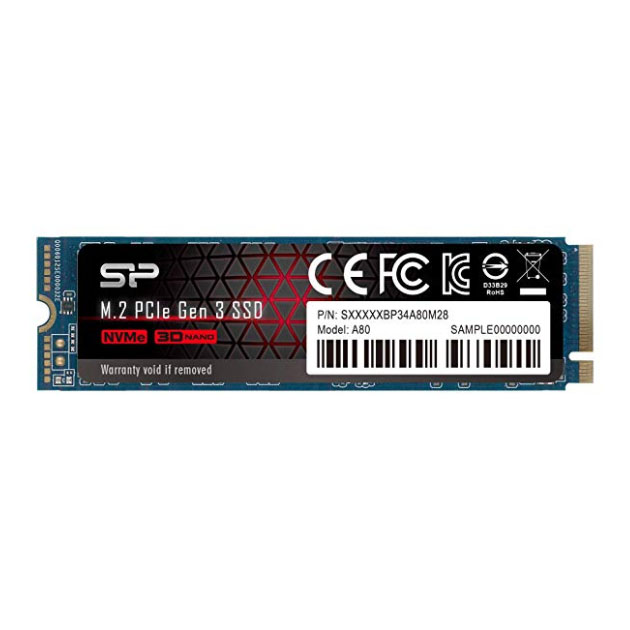 Silicon Power SSD 256Gb A80 SP256GBP34A80M28 256Гб, M.2 2280, PCI-E x4, NVMe