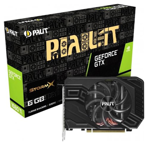 Видеокарта PCIE16 GTX1660TI 6GB GDDR6 PA-GTX1660TI STORMX 6G PALIT