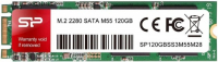 SSD M.2 Silicon Power 120GB M55 <SP120GBSS3M55M28> (SATA3, up to 560/530MBs, 65TBW, 22х80мм)