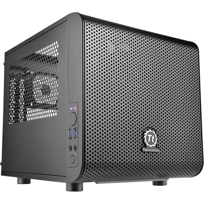 Корпус Thermaltake Core V1 черный без БП miniITX 1x200mm 2xUSB3.0 audio bott PSU