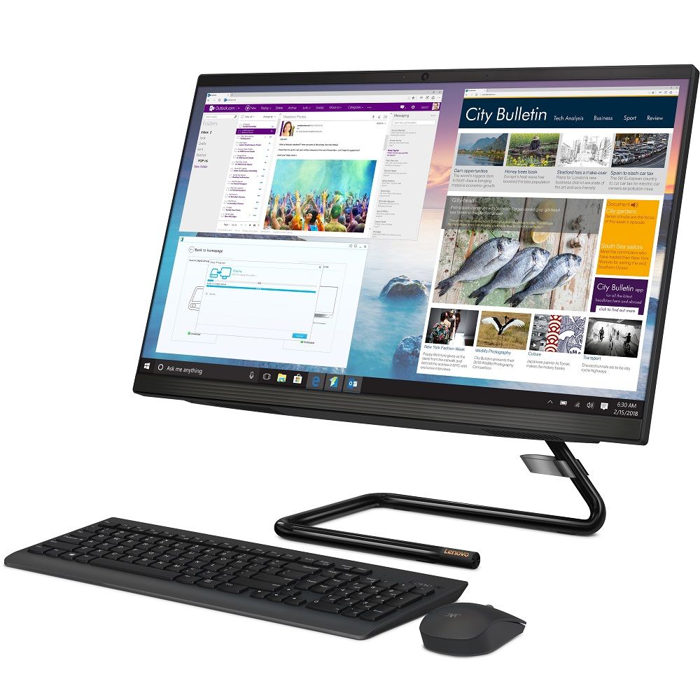 Моноблок Lenovo IdeaCentre AIO A340-24 (F0E70053RK) Intel Celeron J4025, 2000 МГц, 4 Гб, без HDD, 256 Гб SSD, Intel UHD Graphics 600, DVD-RW, Wi-Fi, Bluetooth, без ОС, 23.8" (1920x1080 Full HD)
