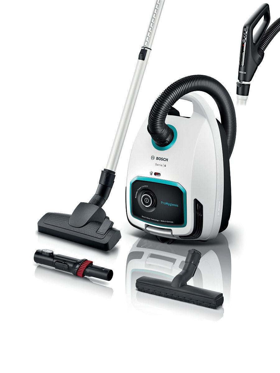 Пылесос Bosch ProHygienic BGL6HYG1 [600 Вт, сухая, мешок, 4 л, труба телескопическая, рег. мощности на рукоятке, HEPA]