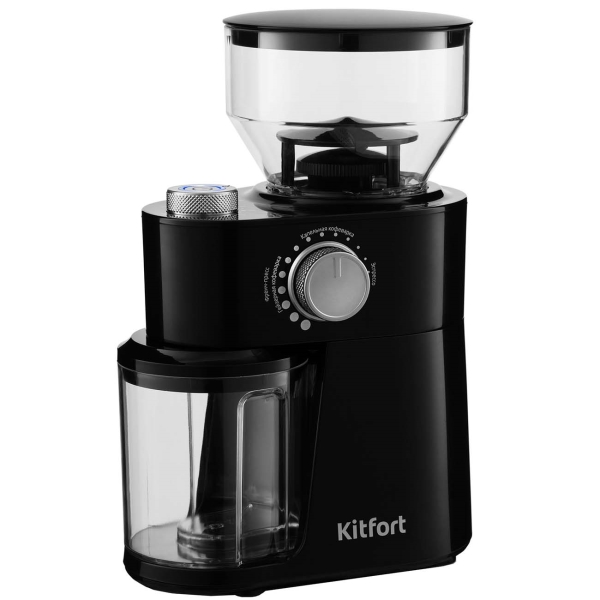Кофемолка Kitfort КТ-741 200Вт сист.помол.:жернова вместим.:230гр черный