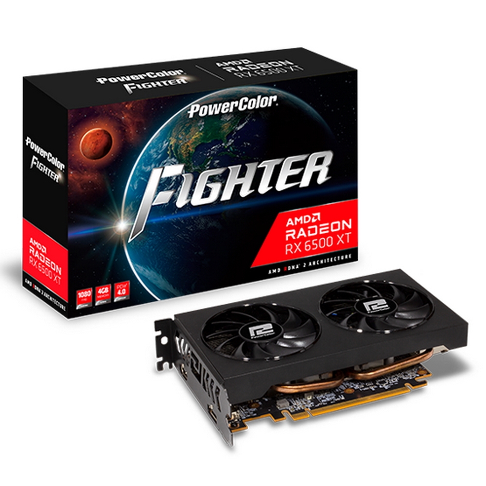 Видеокарта PowerColor AMD Radeon RX 6500 XT Fighter [AXRX 6500XT 4GBD6-DH/OC]