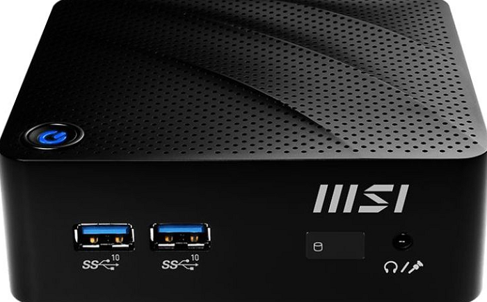 Неттоп MSI Cubi N JSL-043BRU slim PS N6000 (1.1) UHDG noOS GbitEth WiFi BT 65W черный
