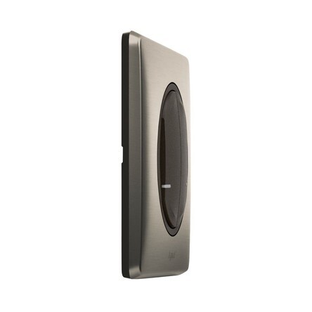 Умный беспроводной выключатель Legrand серия Celiane with NETATMO, Цвет Графит. Выключатель 2-клавишный, Управление со смартфона, Zigbee 2,4 ГГц. Рамка в комплекте.