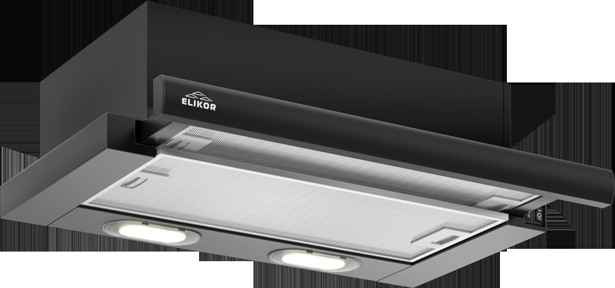 Кухонная вытяжка Интегра 60П-400-В2Л черный/черн. ELIKOR