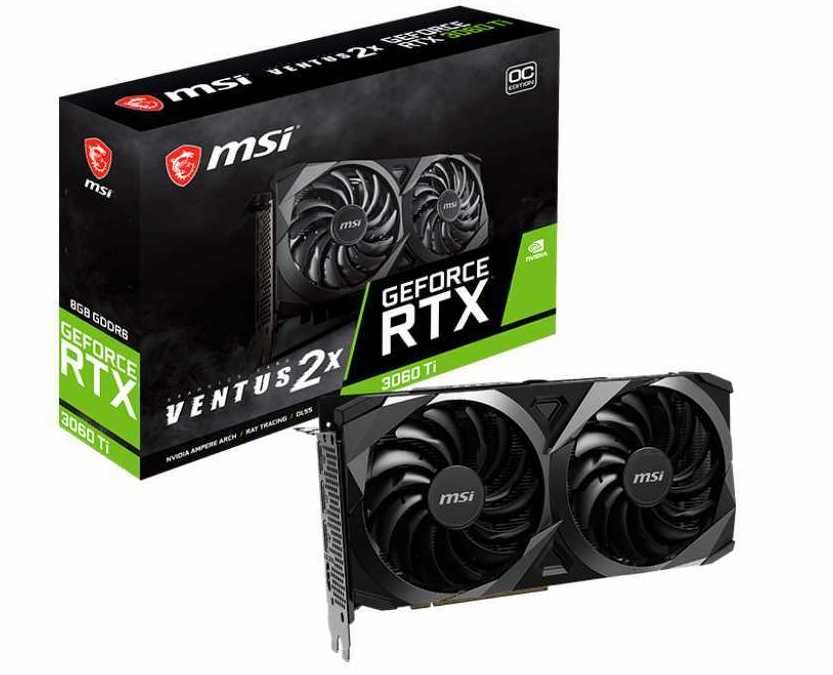 RTX3060Ti VENTUS 2X 8GB OCV1 LHR GDDR6 256-bit HDMI 3xDP LHR RTL {10} (852061)