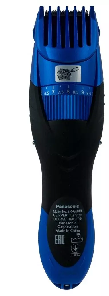 Машинка для стрижки Panasonic ER-GB40-A520 синий/черный (насадок в компл:1шт)
