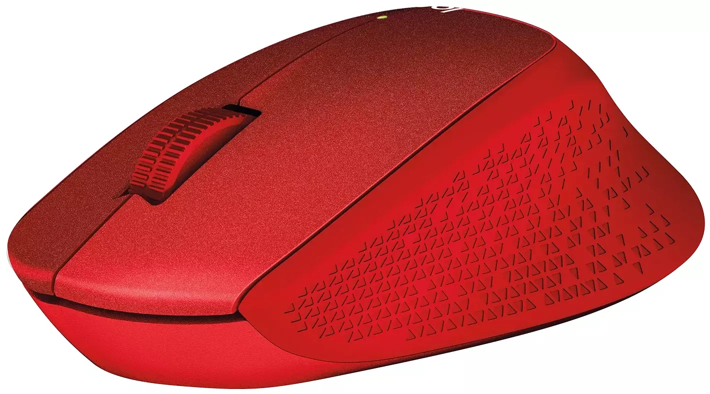 Мышь Logitech M330 красный оптическая (1000dpi) silent беспроводная USB (2but)