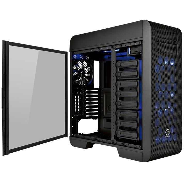 Корпус Thermaltake Core V71 TG черный без БП ATX 2x200mm 2xUSB2.0 2xUSB3.0 audio bott PSU