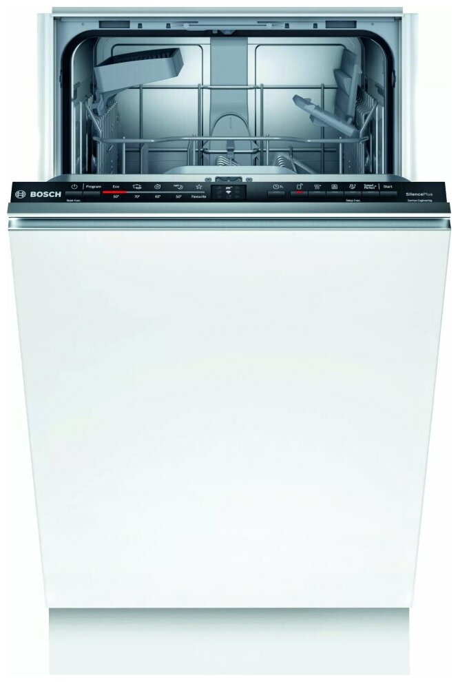 Встраиваемая посудомоечная машина Bosch Serie 2 SRV2HKX1DR [45 см, 9 комп., пр.-4, инвертор, теплообмен., полн.(корпус+шланг)] РК