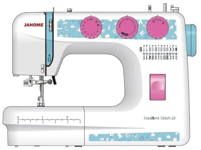 Швейная машина Janome Excellent Stitch 23 [электромеханическая, челнок - вертикальный качающийся, швейных операций - 23, петля - автомат]