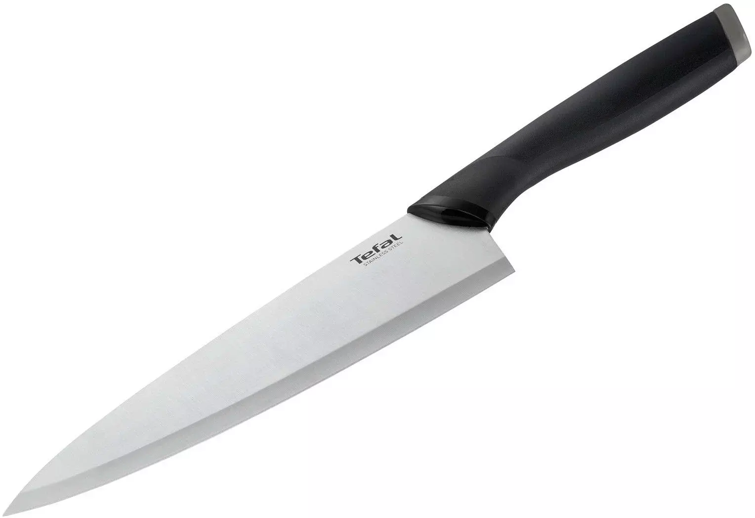 Нож кухонный Tefal K221320 стальной универсальный лезв.200мм, серебристый/черный