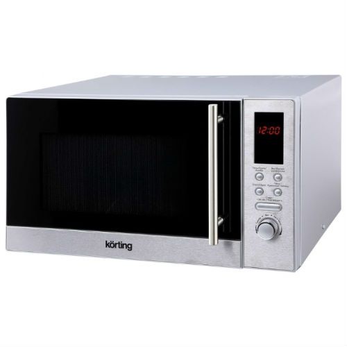 Микроволновая печь KORTING KMO 823 XN [23 л, 800 Вт, переключатели - поворотный механизм, кнопки, гриль, дисплей, серебристый]