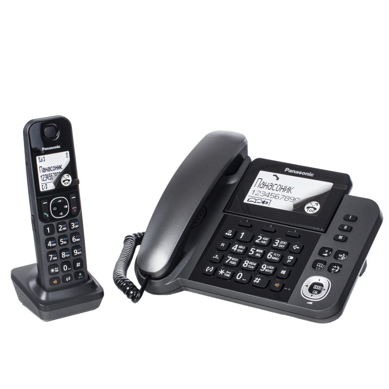 Радиотелефон Panasonic KX-TGF310 черный металлик