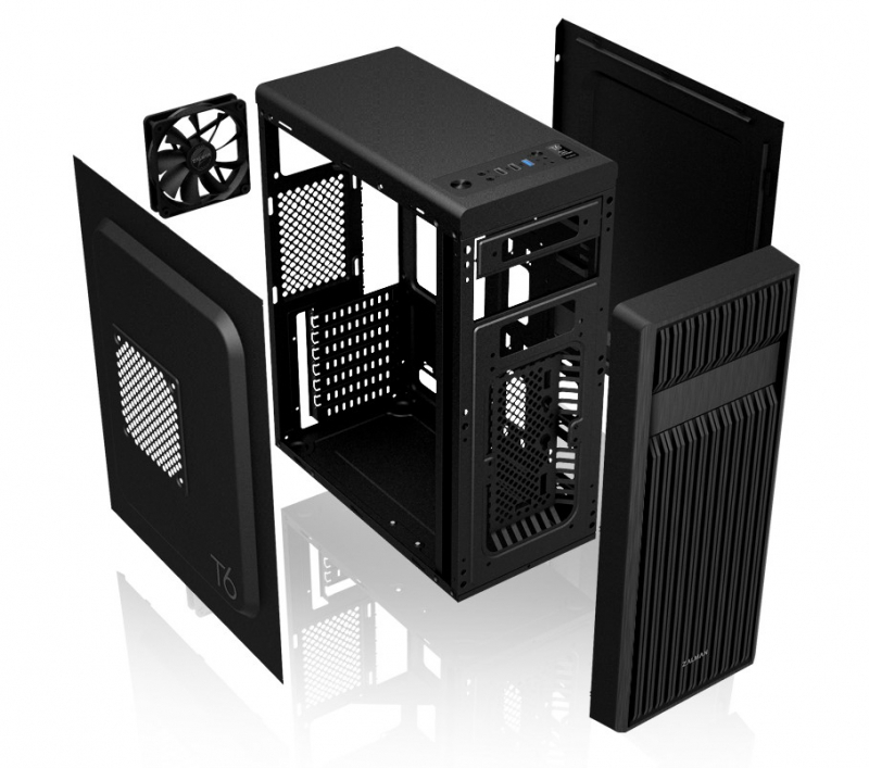Корпус ZALMAN T6 VGA Card 280 Max; CPU Cooler 165mm Max MidiTower без Б/П ATX MicroATX MiniITX Цвет черный T6