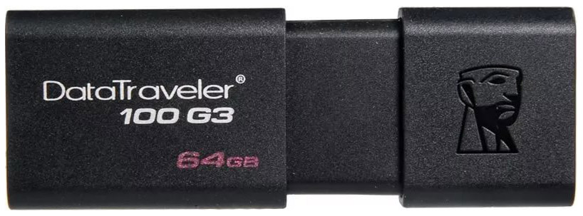 Флеш накопитель 64GB Kingston DataTraveler Traveler 100 G3, USB 3.0, черный