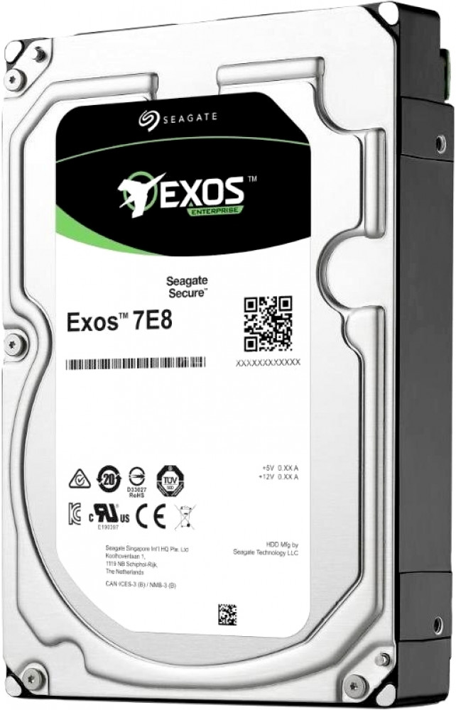 Жесткий диск 3.5" 2TB Seagate Exos 7E8 ST2000NM001A SATA 6Gb/s, 7200rpm, 256MB, 512e, Bulk