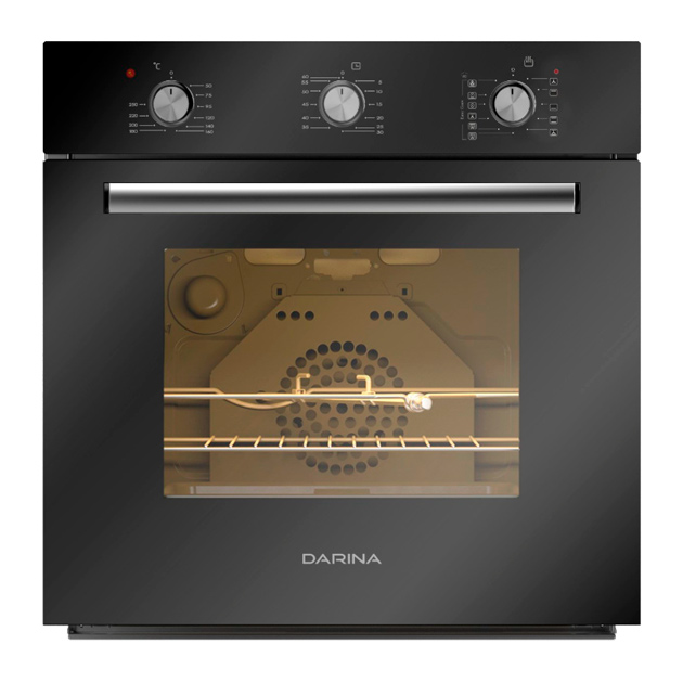 Электрический духовой шкаф Darina 1V5 BDE 111 709 B [50 л, стекло, традиционная, утапл., черный]