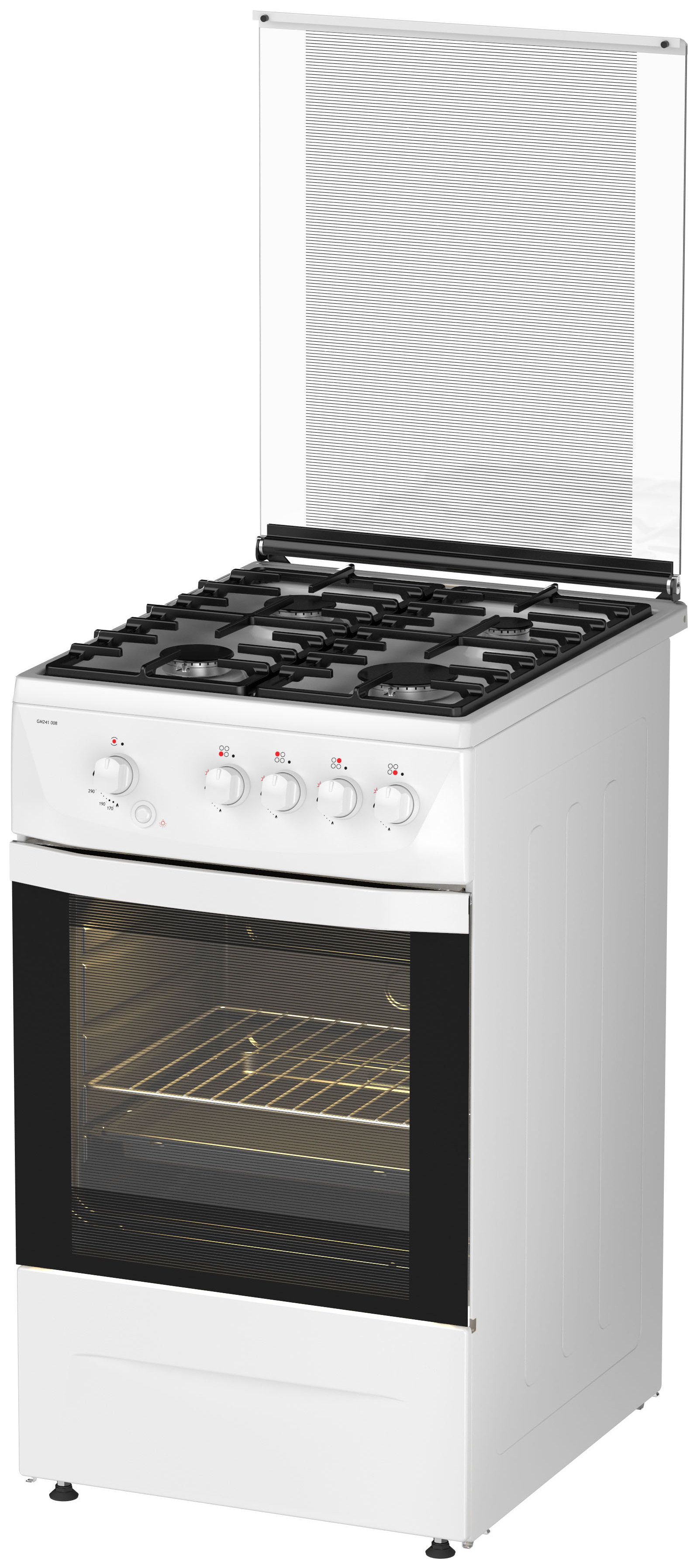 Плита Газовая Darina 1D1 GM 241 008 W белый реш.чугун