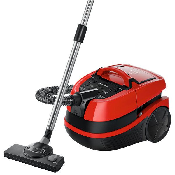 Пылесос BOSCH BWD421PET традиционный/моющий/с аквафильтром 2100 Вт черный / красный Weight 7 кг BWD421PET