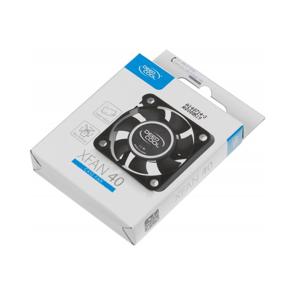 Вентилятор DEEPCOOL XFAN 40 [40 x 40 мм, 3 pin / Molex, 4500 об/мин - 4500 об/мин, 24.3 дБ - 24.3 дБ, в комплекте - 1 шт.]