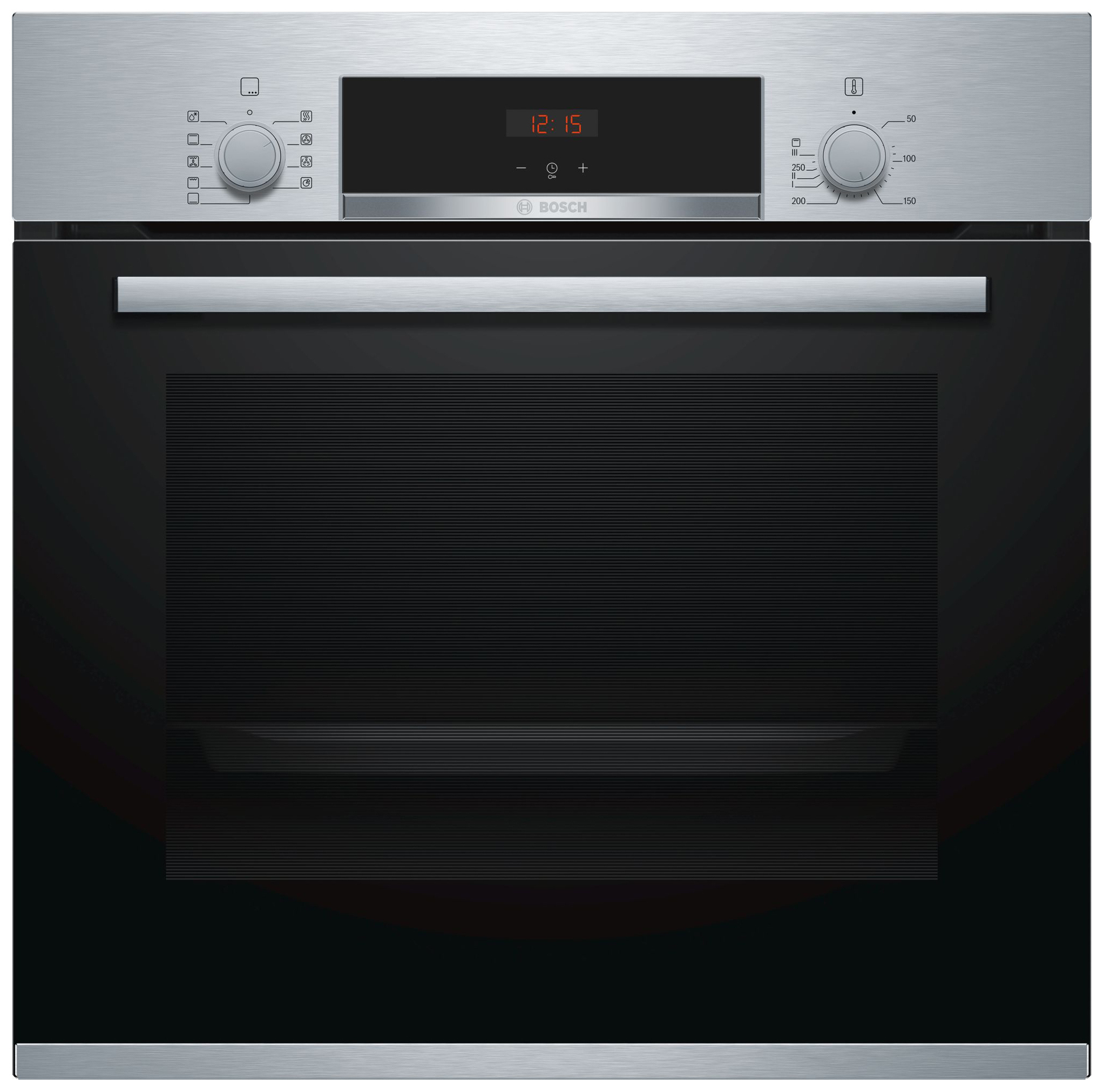Электрический духовой шкаф BOSCH HBF534ES0R [66 л, нержавеющая сталь, дисплей, каталитическая, утапл., сенсор, серебристый]