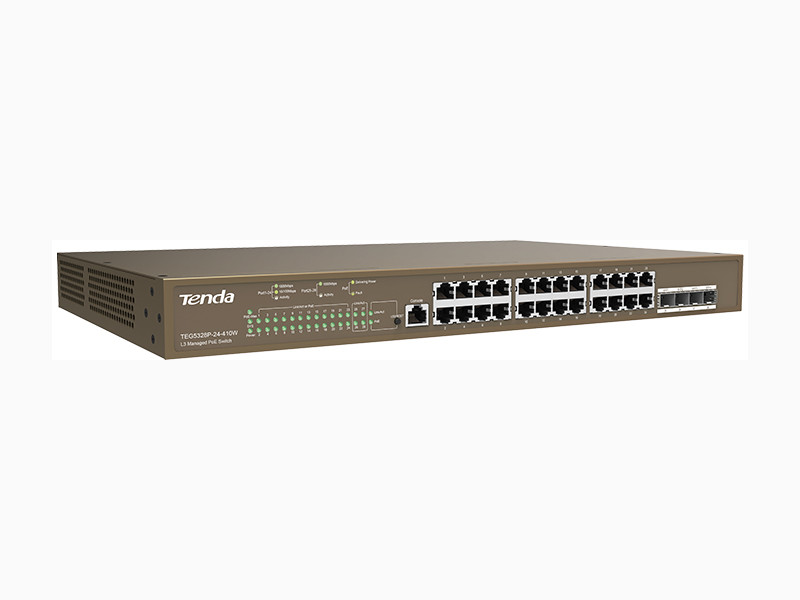Коммутатор 24PORT 1000M POE 4SFP TEG5328P-24-410W TENDA