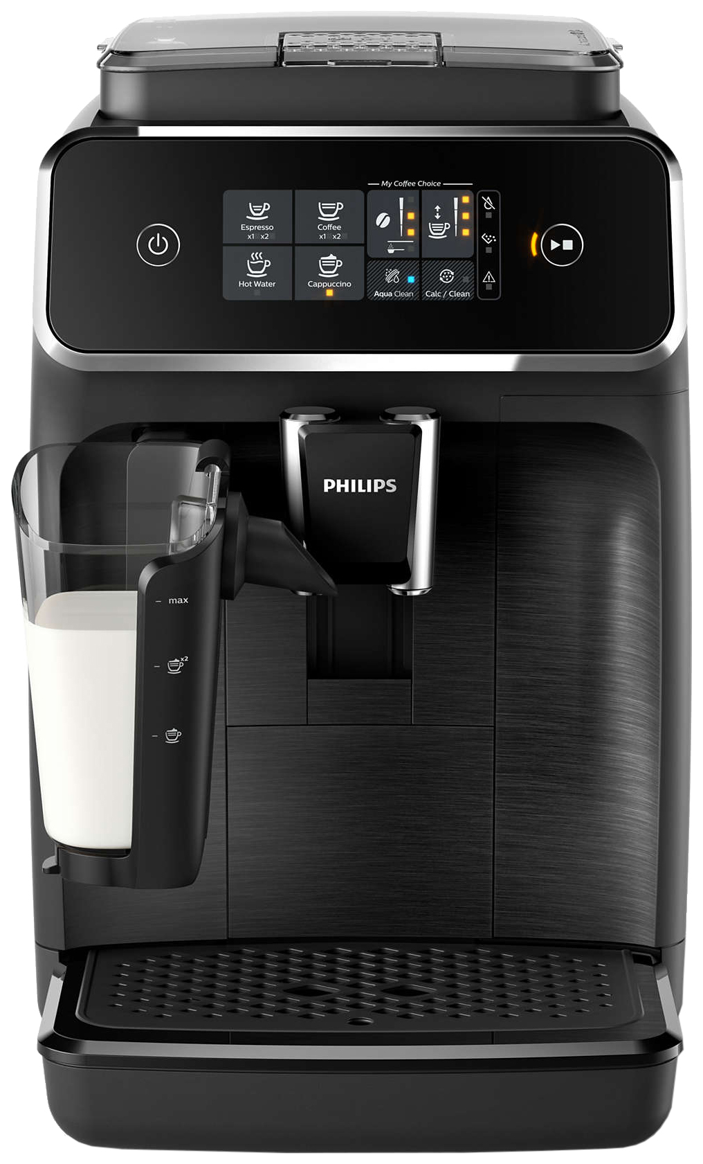 Кофемашина Philips Saeco LatteGo, 15 бар, 3 напитка дисплей сенсор, цвет черный