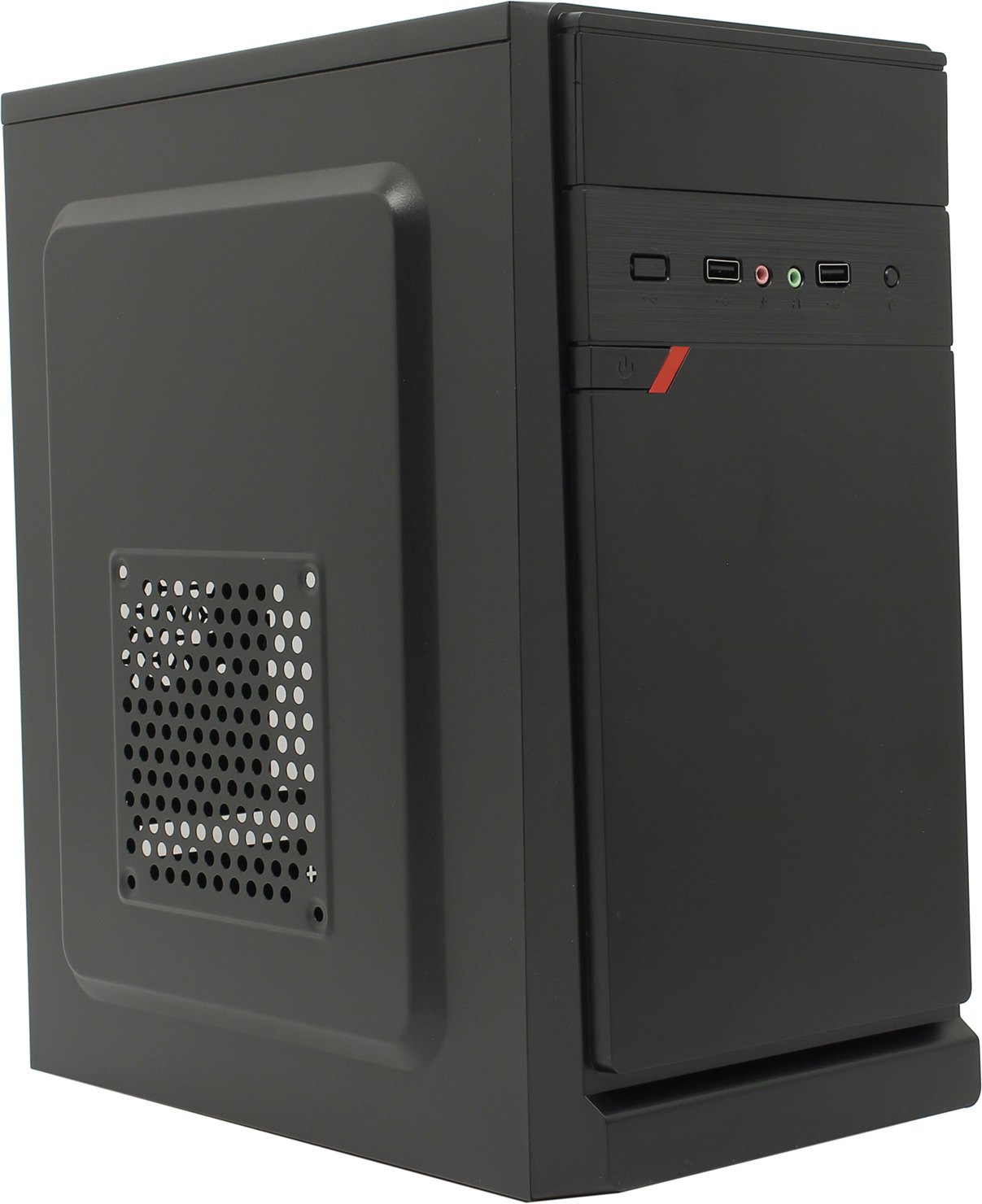 Корпус Minitower ExeGate BAA-106 Black, mATX, <AAA350, 80mm>, 2*USB, Audio