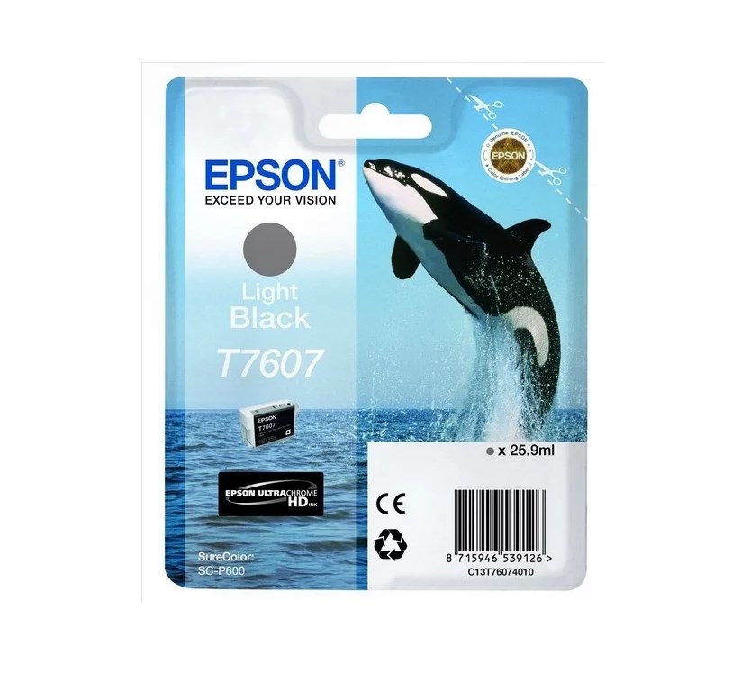 Картридж струйный Epson T7607 C13T76074010 светло-серый (10000стр.) (25.9мл)
