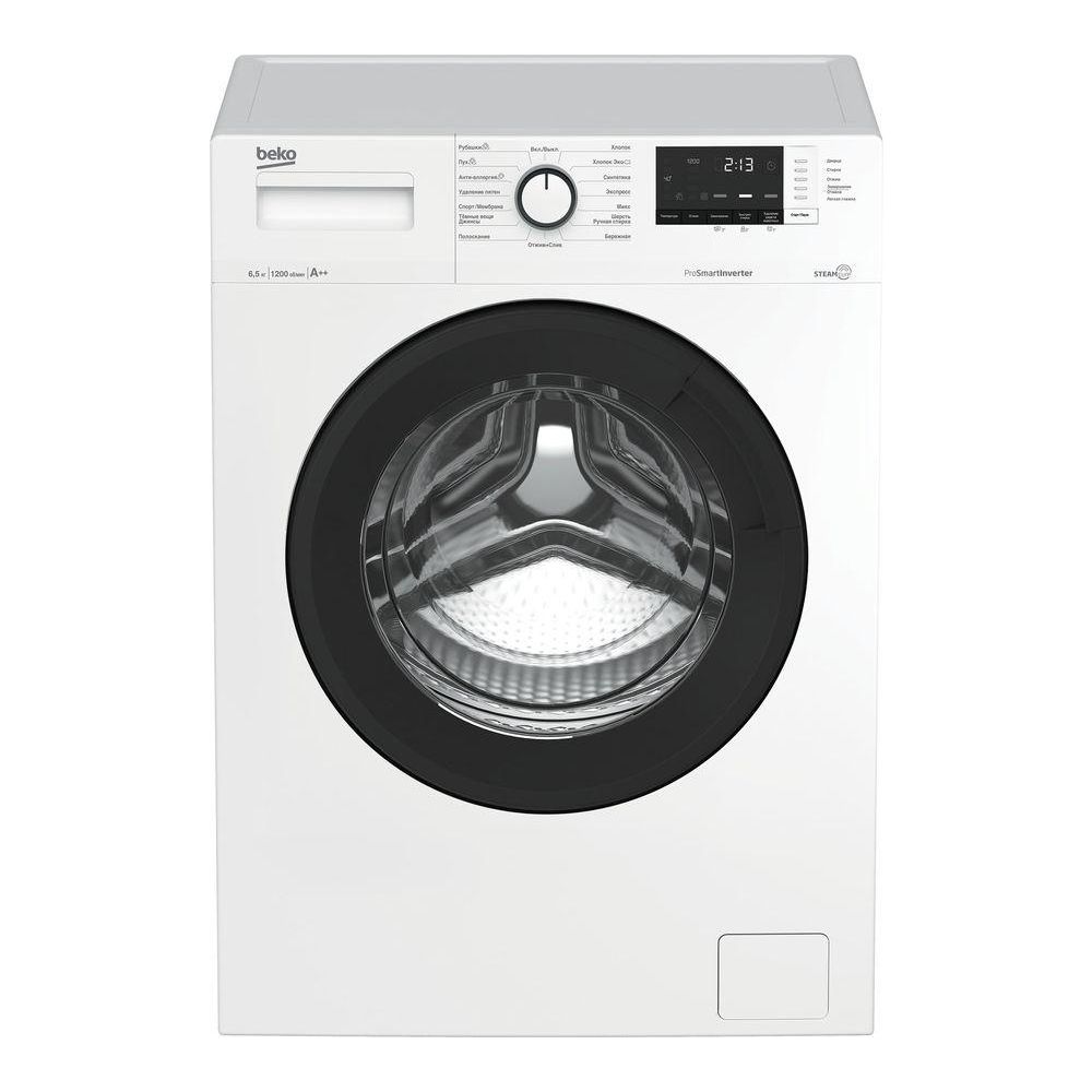 Стиральная машина Beko WSRE6H612ZAWI класс: A-10% загр.фронтальная макс.:6.5кг белый