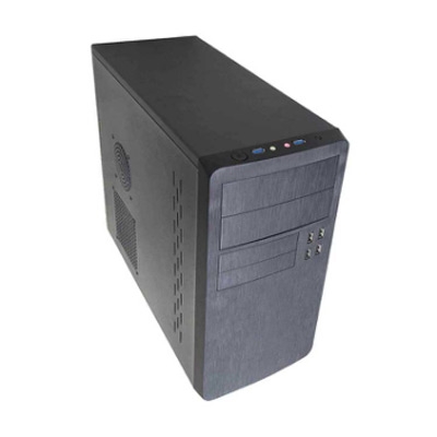Корпус Minitower ExeGate SP-415UP Black, mATX <UN450, 120mm> 4*USB+2*USB3.0, HD Audio, петля, опции+