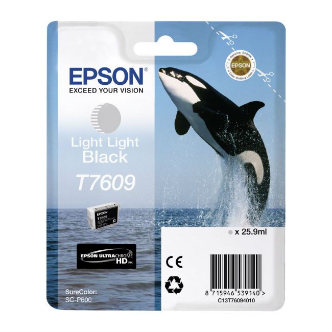 Картридж струйный Epson T7609 C13T76094010 серый (12000стр.) (25.9мл) для Epson SureColor SC-P600