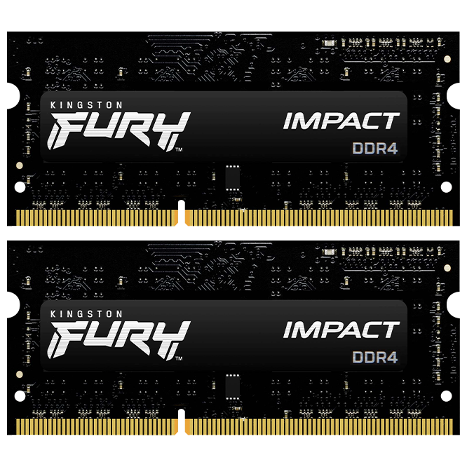 Оперативная память Kingston DDR4 SODIMM FURY Impact 32GB 3200MHz KF432S20IBK2/32