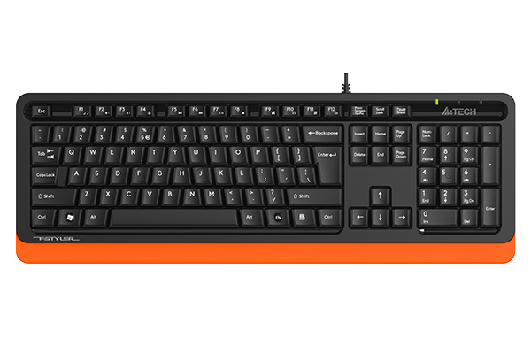 Клавиатура проводная A4Tech Fstyler FKS10 черный/оранжевый [USB]