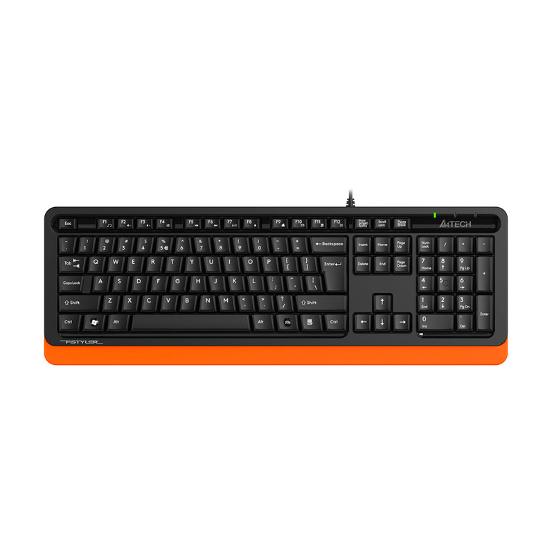 Клавиатура проводная A4Tech Fstyler FKS10 черный/оранжевый [USB]