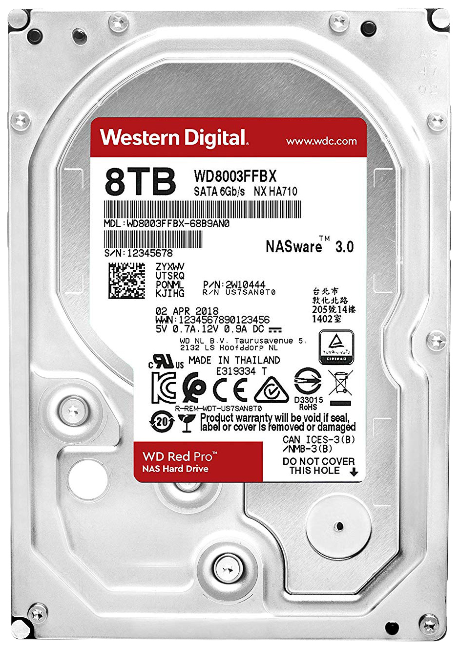 Жесткий диск Western Digital Red Pro 8TB SATA-III (WD8003FFBX)