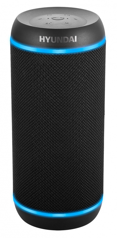 Колонка порт. Hyundai H-PAC380 черный 30W 1.0 BT/3.5Jack/USB 10м 6600mAh