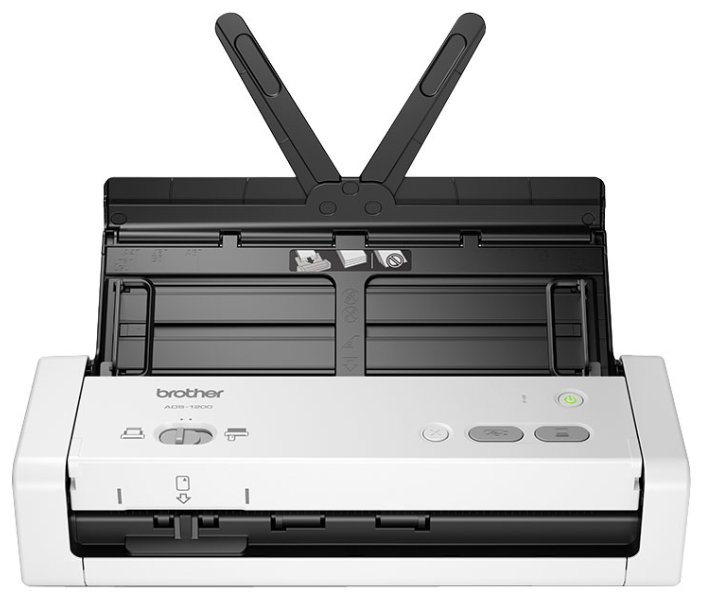 Документ-сканер Brother ADS-1200, A4, 25 стр/мин, 1200 dpi, DADF20, USB3.0, Nuance Power PDF